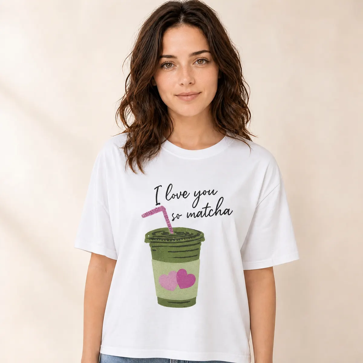 T-shirt matcha com brilhos — foto 2 de 3