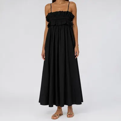 Vestido c/ folho preto