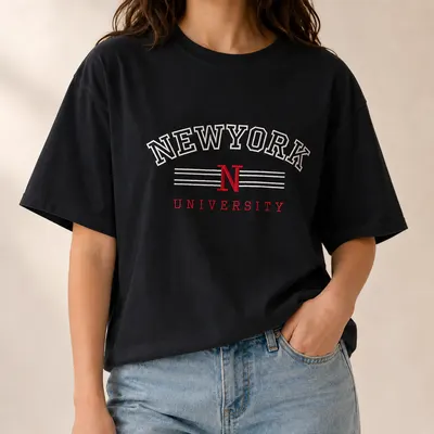 T-shirt New York em preto 