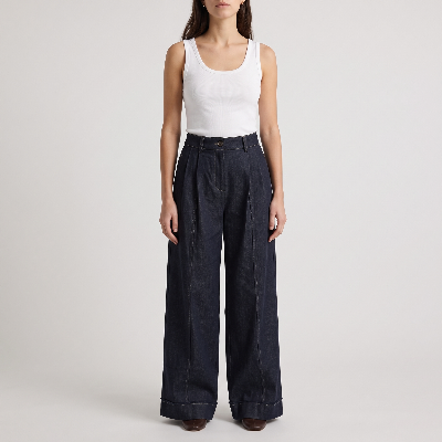 Jeans com corte alfaiataria 