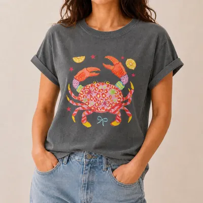 T-shirt caranguejo colorido