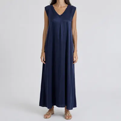 Vestido fluido azul