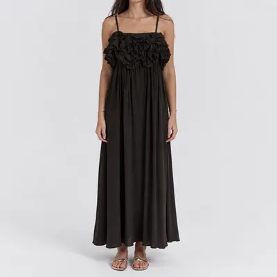 Vestido c/ folho castanho