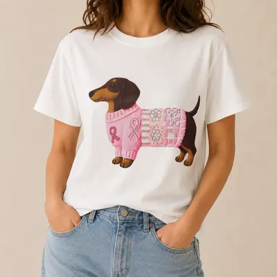 T-shirt cão com brilhos