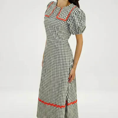 Vestido vichy verde 
