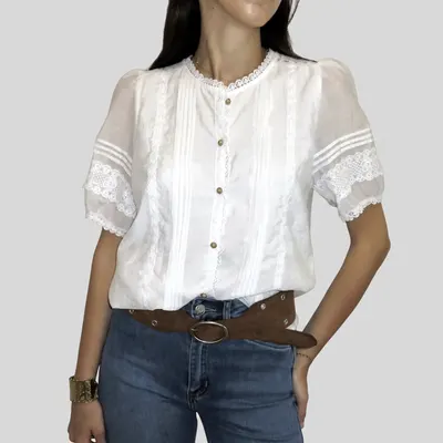 Camisa com rendas 
